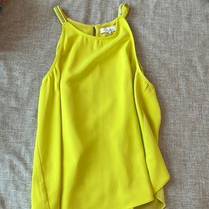 Parker Chartreuse Silk top chain strap detail XS